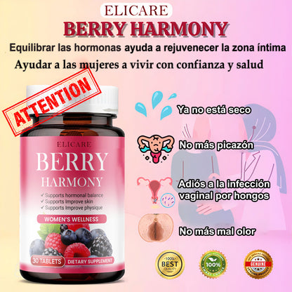 SUPLEMENTO HORMONAL BERRY HARMONY PARA LA SALUD FEMENINA (30 COMPRIMIDOS)