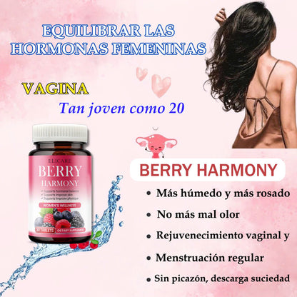 SUPLEMENTO HORMONAL BERRY HARMONY PARA LA SALUD FEMENINA (30 COMPRIMIDOS)